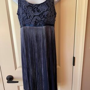 Boston Proper Sleeveless Dress with Embroidery & Fringe Size 8